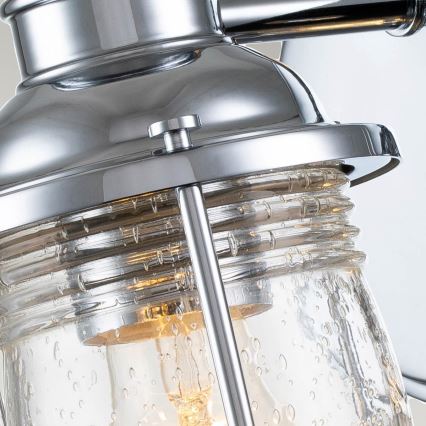 Quintiesse - Aplica de perete pentru exterior ASHLAND BAY 1xE27/60W/230V IP44 crom lucios