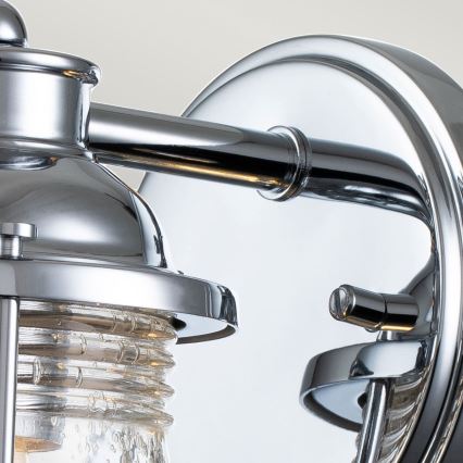 Quintiesse - Aplica de perete pentru exterior ASHLAND BAY 1xE27/60W/230V IP44 crom lucios