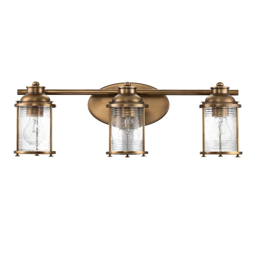 Quintiesse - Aplică de perete pentru exterior ASHLAND BAY 3xE27/60W/230V IP44, finisaj bronz