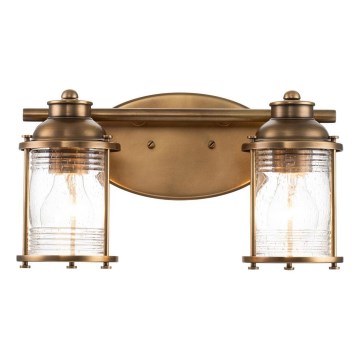 Quintiesse - Lampă de perete pentru baie ASHLAND BAY 2xE27/60W/230V IP44 bronz