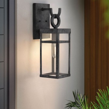 Quintiesse - Lampă de perete pentru exterior PORTER M 1xE27/60W/230V IP44 negru