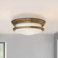 Quintiesse - Lampă de tavan pentru exterior HADRIAN 2xE27/40W/230V Ø 30,5 cm IP44 culoare bronz