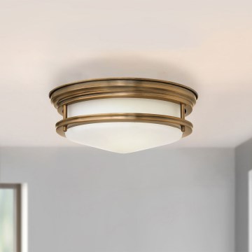 Quintiesse - Lampă de tavan pentru exterior HADRIAN 2xE27/40W/230V Ø 30,5 cm IP44 culoare bronz