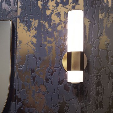 Quintiesse - Lampă LED de perete pentru baie FACET, 12W/230V, IP44, finisaj auriu