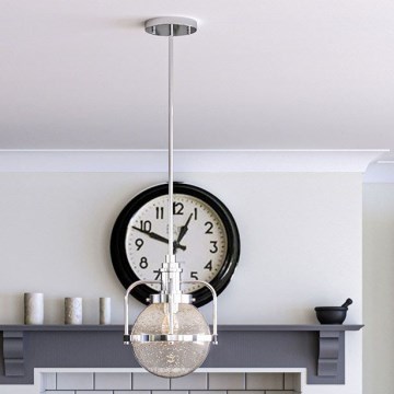 Quintiesse - Lustră de exterior pe tijă TRIOCENT 1xE27/40W/230V IP44 crom lucios