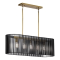 Quintiesse - Lustră pe tijă LINARA 5xE27/60W/230V negru/auriu