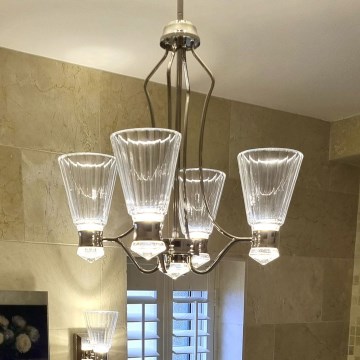 Quintiesse - Lustru de baie cu tijă KAYVA LED/24W/230V IP44 crom lucios