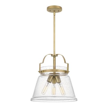 Quintiesse - Lustru pe tijă WIMBERLEY, 3 x E27, 60W, 230V, Ø 35,6 cm, auriu