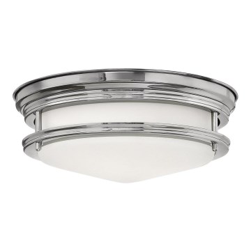 Quintiesse - Plafonieră de exterior HADRIAN 2xE27/40W/230V diametru 27,8 cm IP44 crom lucios