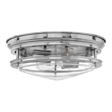 Quintiesse - Plafonieră de exterior HADRIAN, 2xE27/40W/230V, Ø 27,8 cm, IP44, crom lucios