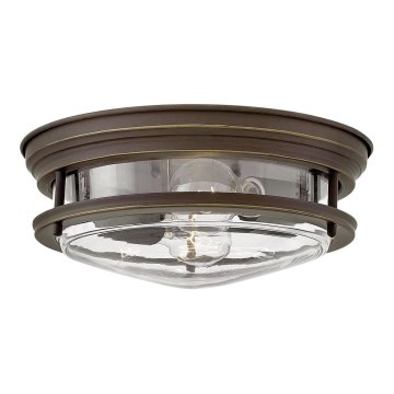 Quintiesse - Plafonieră de exterior HADRIAN, 2xE27/40W/230V, Ø27,8 cm, IP44, bronz