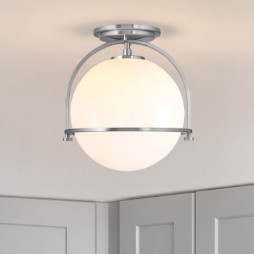 Quintiesse - Plafonieră SOMERSET, 1 x E27, 60 W, 230 V, Ø 28,2 cm, crom mat
