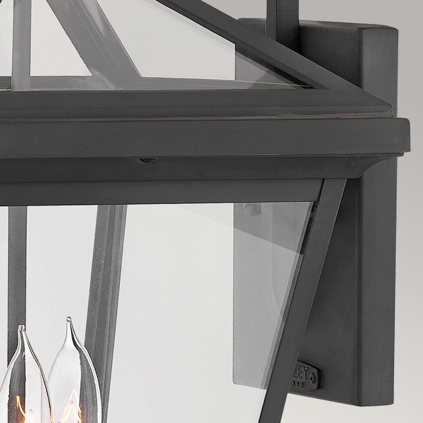 Quintiesse - Aplica de perete pentru exterior ALFORD L 3xE14/40W/230V IP44, neagră