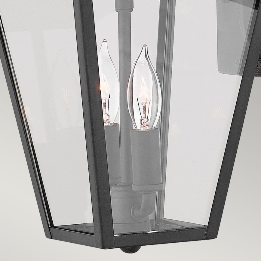 Quintiesse - Aplică de perete pentru exterior ALFORD S, 2x E14, max. 40 W, 230 V, IP44, neagră