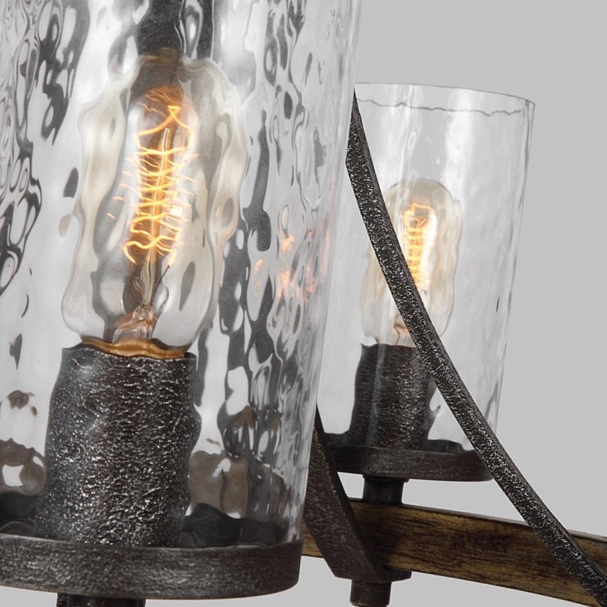 Quintiesse - Lustru pe lanț ANGELO 5xE27/60W/230V finisaj stejar