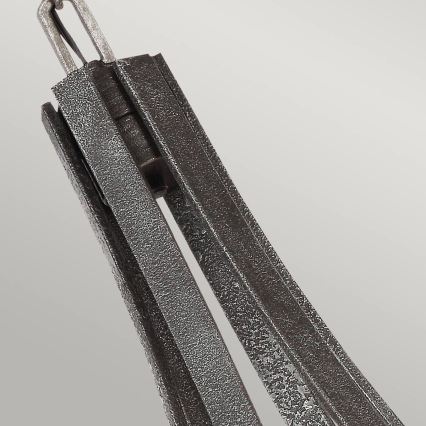 Lustră suspendată cu lanț ANGELO, 6xE27/60W/230V, decor stejar - Quintiesse