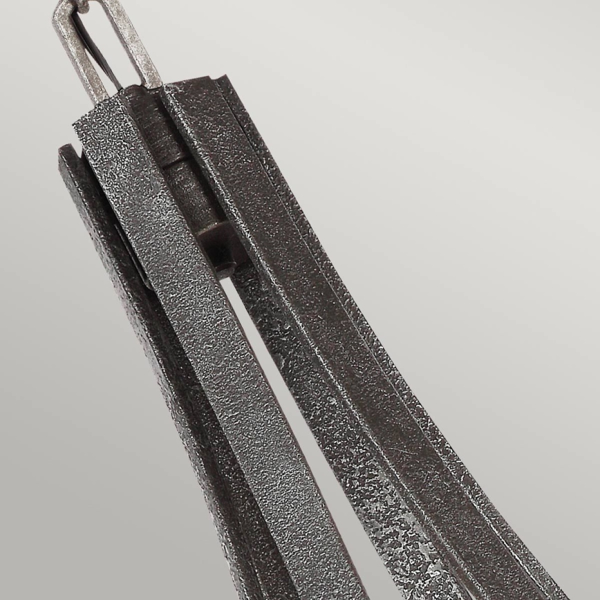 Lustră suspendată cu lanț ANGELO, 6xE27/60W/230V, decor stejar - Quintiesse