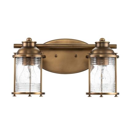 Quintiesse - Lampă de perete pentru baie ASHLAND BAY 2xE27/60W/230V IP44 bronz