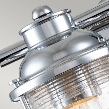 Quintiesse - Aplica de exterior ASHLAND BAY, 2xE27/60W/230V, IP44, crom lucios