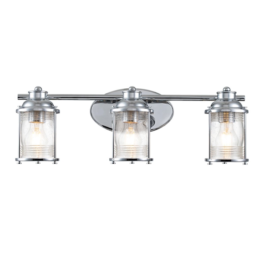 Quintiesse - Aplica de perete pentru exterior ASHLAND BAY 3xE27/60W/230V IP44 crom lucios