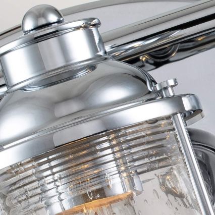 Quintiesse - Aplica de perete pentru exterior ASHLAND BAY 3xE27/60W/230V IP44 crom lucios