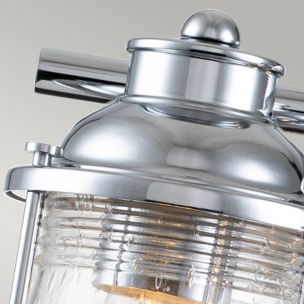 Quintiesse - Aplica de perete pentru exterior ASHLAND BAY 3xE27/60W/230V IP44 crom lucios