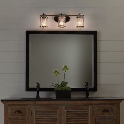Quintiesse - Aplica de perete pentru exterior ASHLAND BAY 3xE27/60W/230V IP44 crom lucios