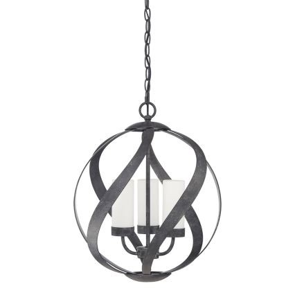 Quintiesse - Lustră de exterior suspendată pe lanț BLACKSMITH 3xE14/40W/230V, diametru 40,7 cm, IP44, negru