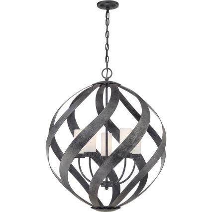 Quintiesse - Candelabru exterior suspendat pe lanț BLACKSMITH, 5xE14/40W/230V, Ø 66,4 cm, IP44, negru