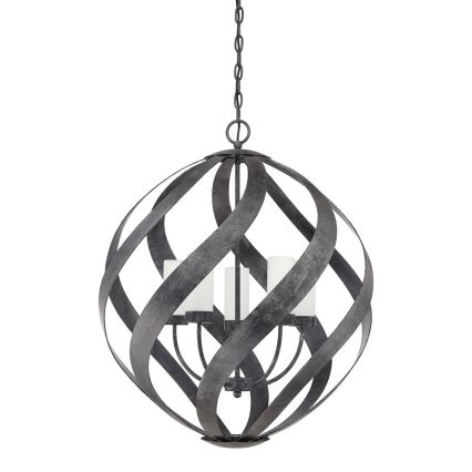 Quintiesse - Candelabru exterior suspendat pe lanț BLACKSMITH, 5xE14/40W/230V, Ø 66,4 cm, IP44, negru