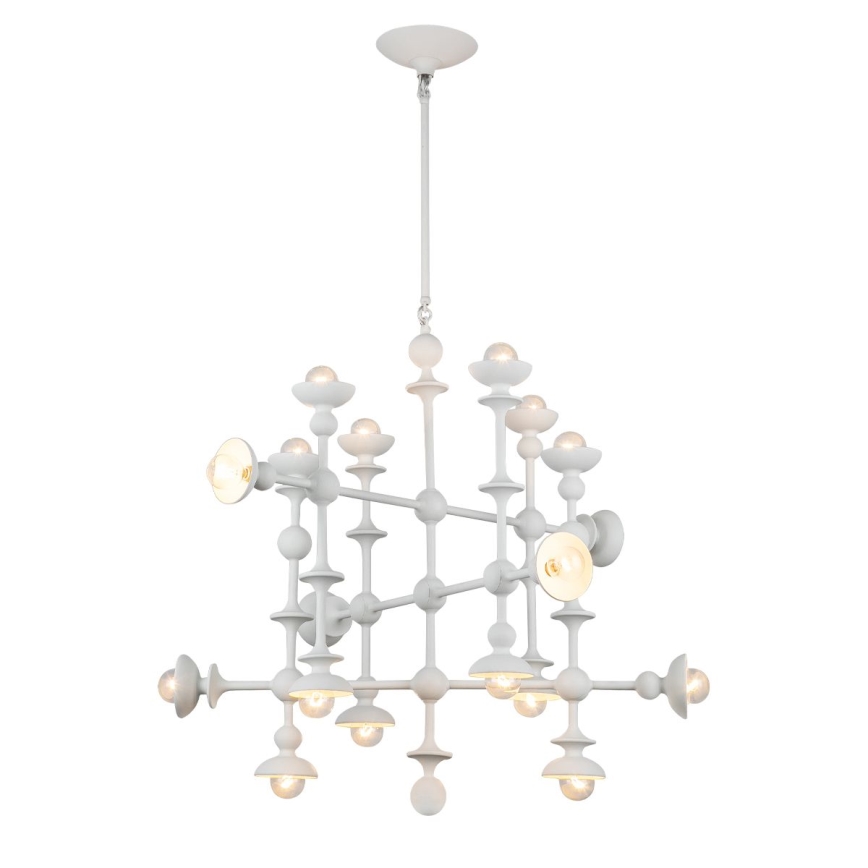 Quintiesse - Candelabru pe tijă CADENCE, 18xE14/40W/230V, alb