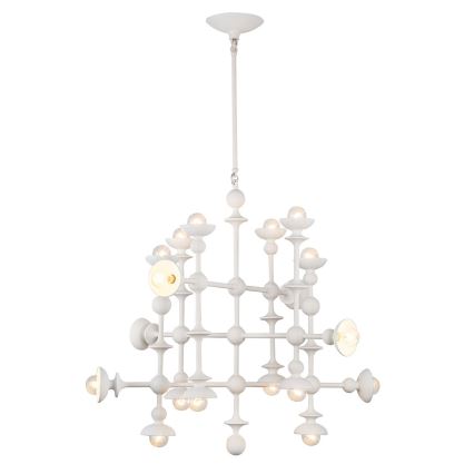 Quintiesse - Candelabru pe tijă CADENCE, 18xE14/40W/230V, alb