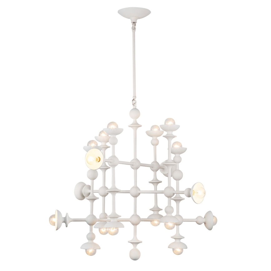 Quintiesse - Candelabru pe tijă CADENCE, 18xE14/40W/230V, alb