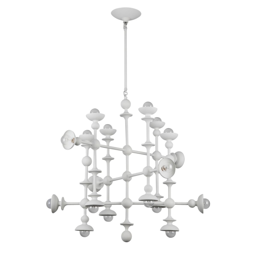 Quintiesse - Candelabru pe tijă CADENCE, 18xE14/40W/230V, alb