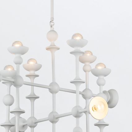 Quintiesse - Candelabru pe tijă CADENCE, 18xE14/40W/230V, alb