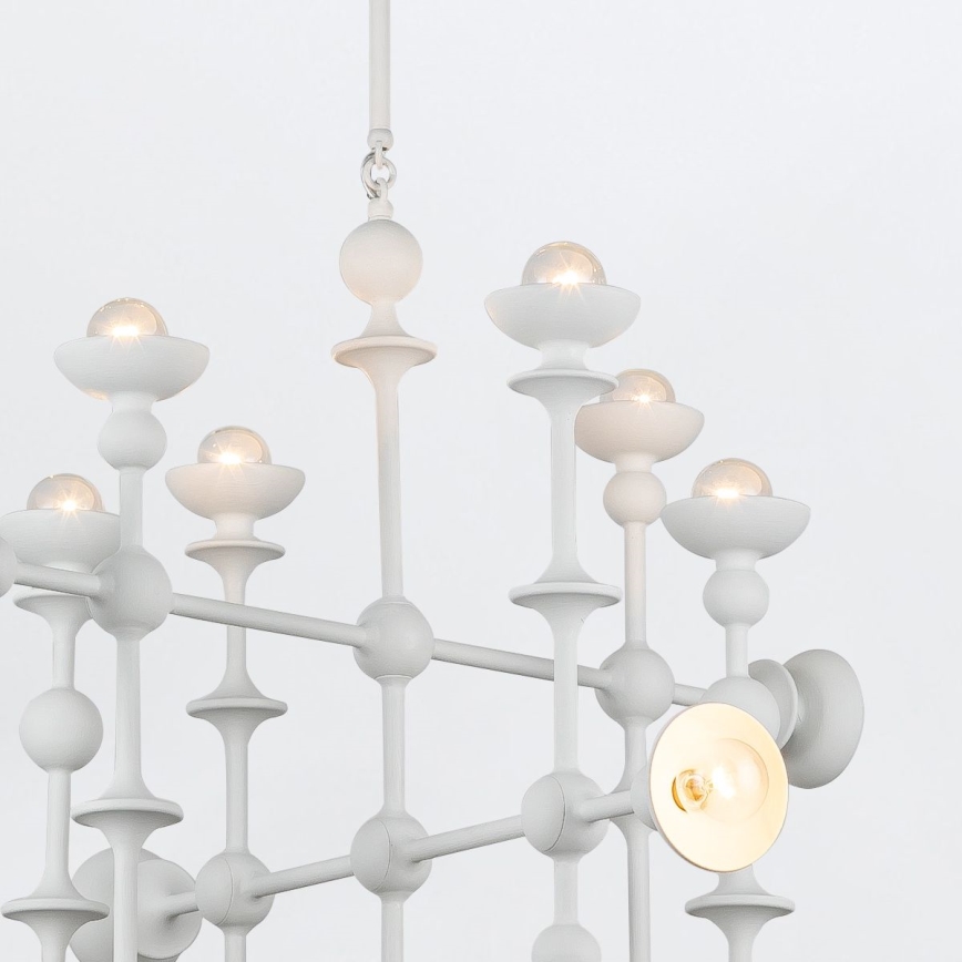 Quintiesse - Candelabru pe tijă CADENCE, 18xE14/40W/230V, alb