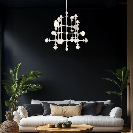 Quintiesse - Candelabru pe tijă CADENCE, 18xE14/40W/230V, alb
