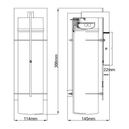 Quintiesse - Aplică LED de exterior EAMES M LED/10W/230V IP44 neagră