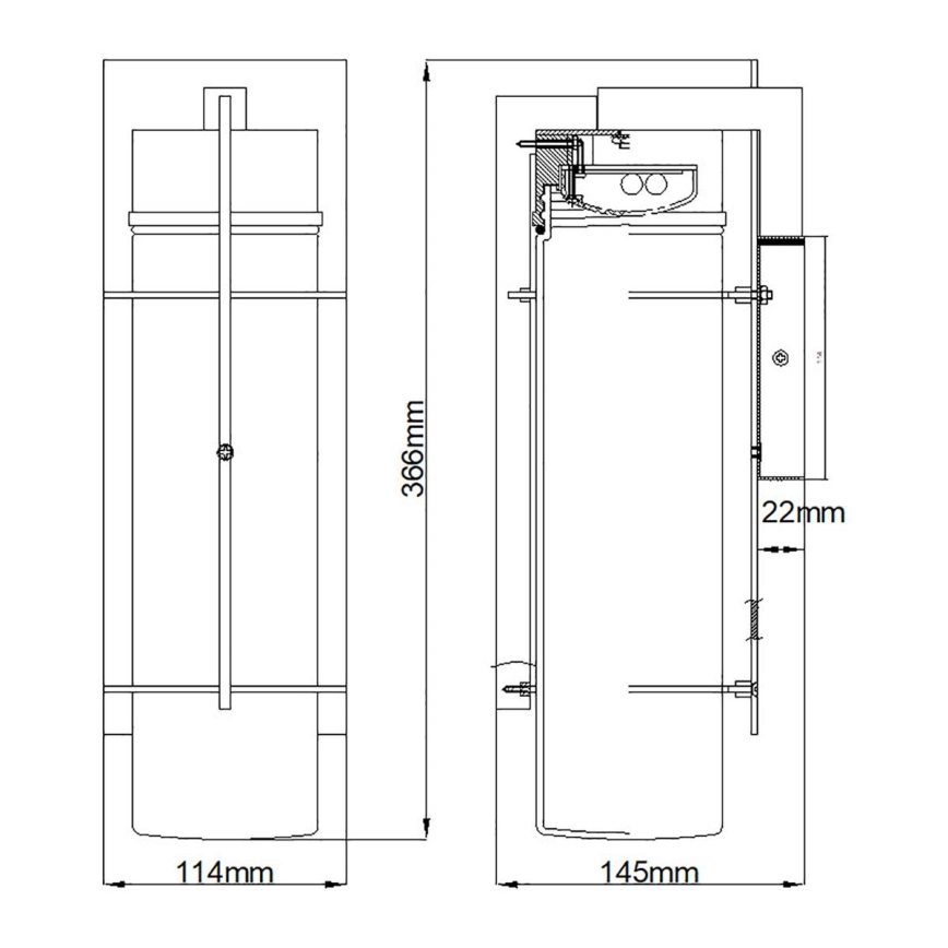 Quintiesse - Aplică LED de exterior EAMES M LED/10W/230V IP44 neagră
