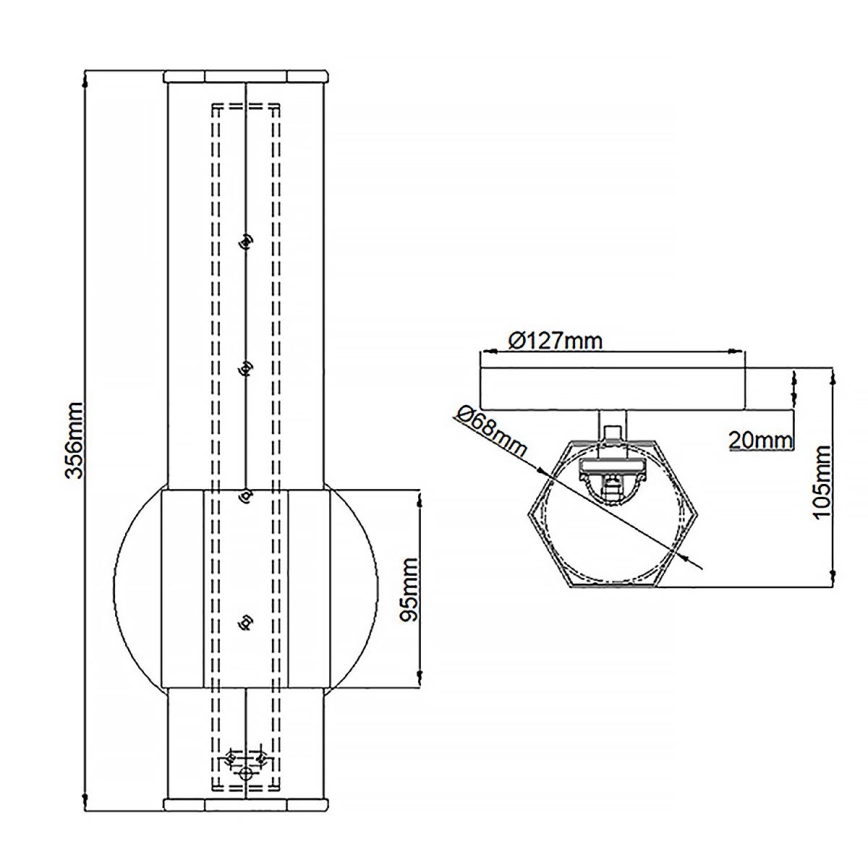 Quintiesse - Lampă LED de perete pentru baie FACET, 12W/230V, IP44, finisaj auriu