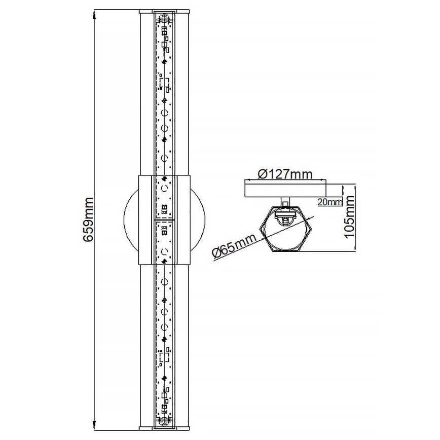 Quintiesse - Aplică LED de baie FACET 2xLED/12W/230V IP44 aurie