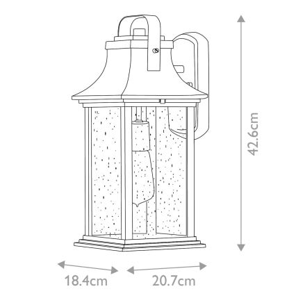 Quintiesse - Aplică de exterior GRANT M 1xE27/60W/230V IP44 bronz