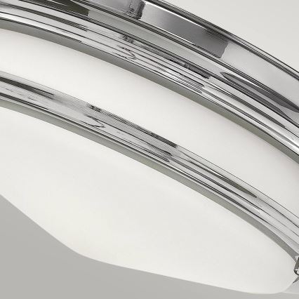 Quintiesse - Plafonieră de exterior HADRIAN 2xE27/40W/230V diametru 27,8 cm IP44 crom lucios