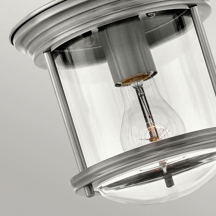 Quintiesse - Plafonieră de exterior HADRIAN 1xE27/60W/230V Ø 19,6 cm IP44 crom mat