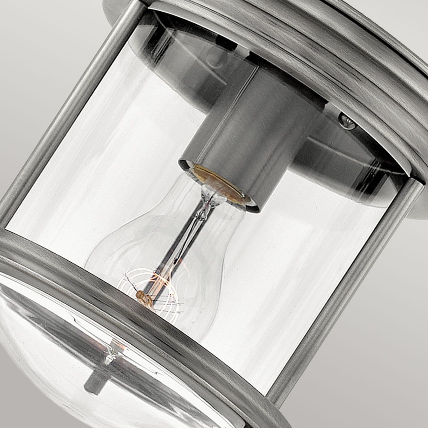 Quintiesse - Plafonieră de exterior HADRIAN 1xE27/60W/230V Ø 19,6 cm IP44 crom mat