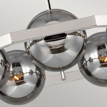 Quintiesse - Lustră pe tijă HARPER 5xE14/60W/230V, diam. 77,5 cm, crom lucios/fumuriu
