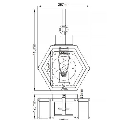Quintiesse - Aplica de perete pentru exterior HEATH S 1xE27/60W/230V IP44 negru