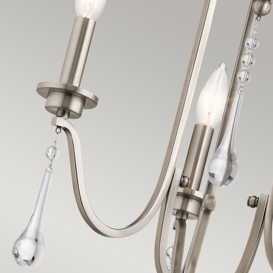 Quintiesse - Lustru cu tijă KARLEE, 3xE14/60W/230V, diametru 45,7 cm, crom mat