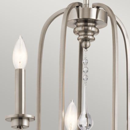 Quintiesse - Lustră cu tijă KARLEE 5xE14/60W/230V Ø 61 cm, crom mat
