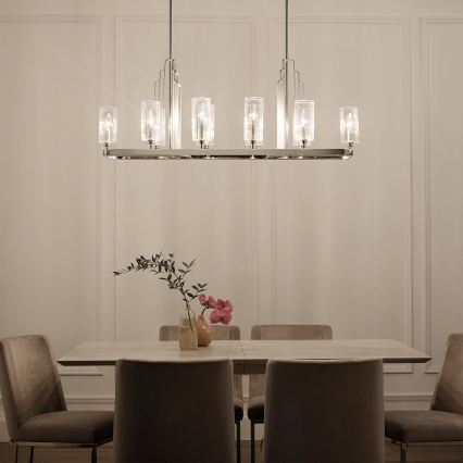 Quintiesse - Candelabru pe tijă KIMROSE, 10 x E14, 40 W, 230 V, crom mat